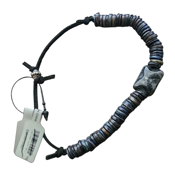 NWT Free People Adjustable Cord & Natural Stone Bracelet - Picture 3 of 5